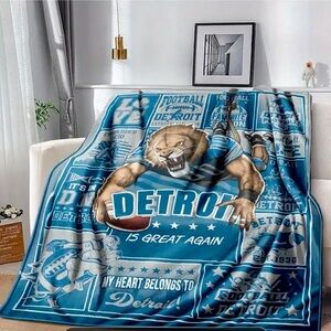 Detroit Lions Throw Light Fluffy Blanket